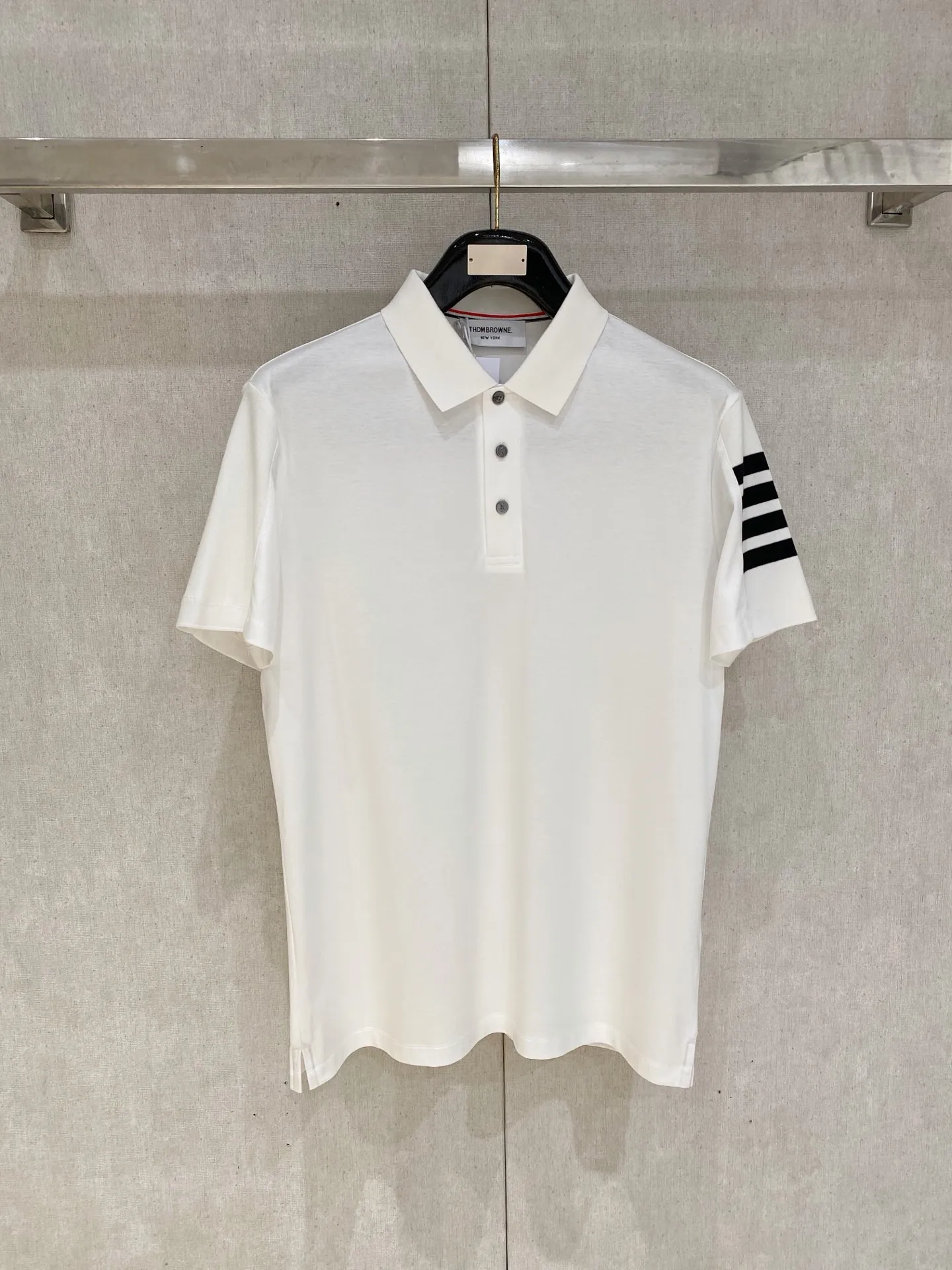 Thom Browne # New Arrival POLO ！ Quality # Breathable Versatile ！ ：Dark Blue White Size：M-XXXL